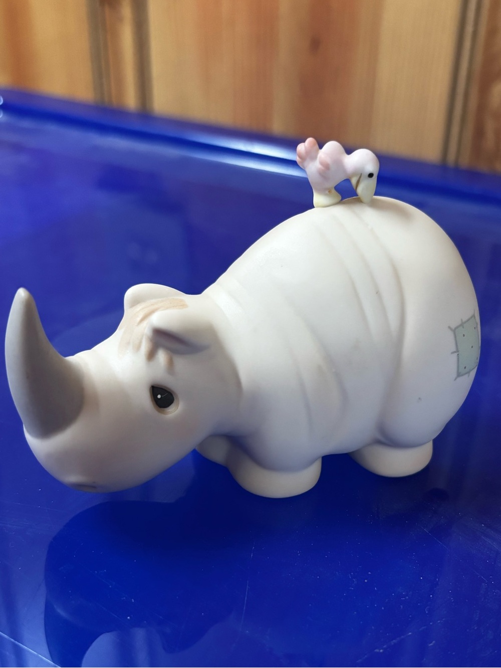Precious Moments rhino porcelain figurine titled "Friends to the End"